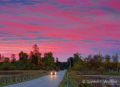 Sunrise On Roses Bridge Causeway_22332.jpg - Photographed near Jasper, Ontario, Canada.